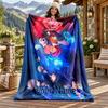 Jujutsu Kaisen Custom Name Flannel Blanket Personalized Soft Warm Plush Throw Blanket Customized Gift for Family Friends