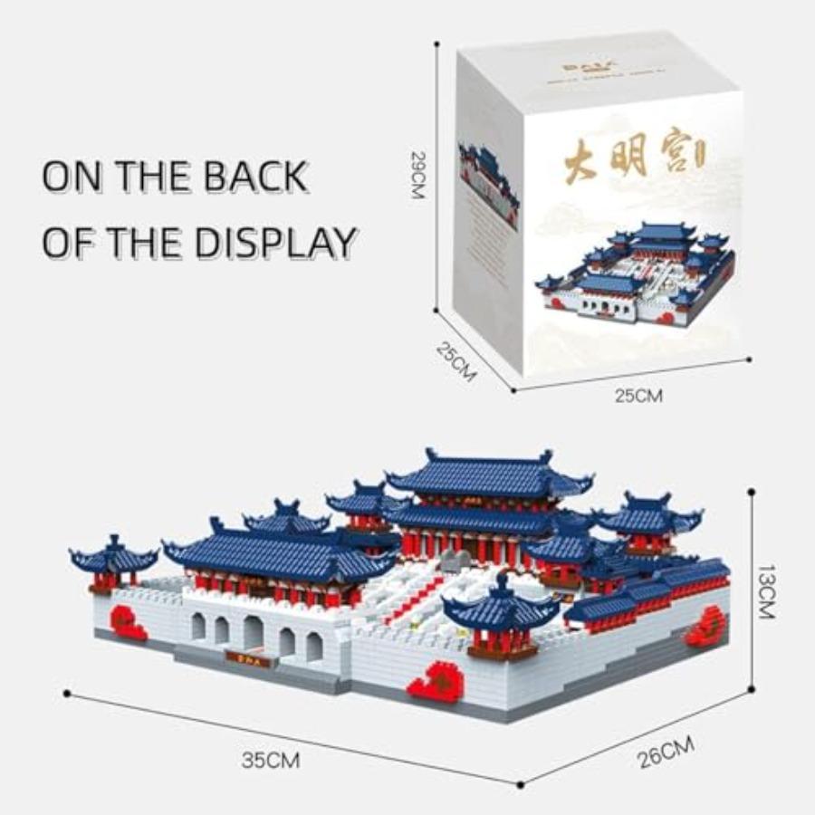 Creative Mini Nano Blocks Architecture Model Set with 5168 Pieces Inspired by Chinese Daming Palace Design Ideal for and Adults
