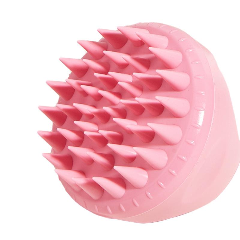 Silicone Handheld Scalp Massage Brush Anti-hair Tool with Horny Bristles for Shower and Beauty Treatments