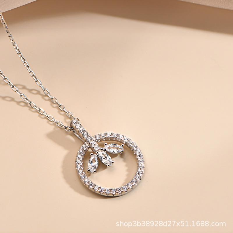 

Ожерелье Design из стерлингового серебра S925 с геометрической микроинкрустацией для женщин белого золота