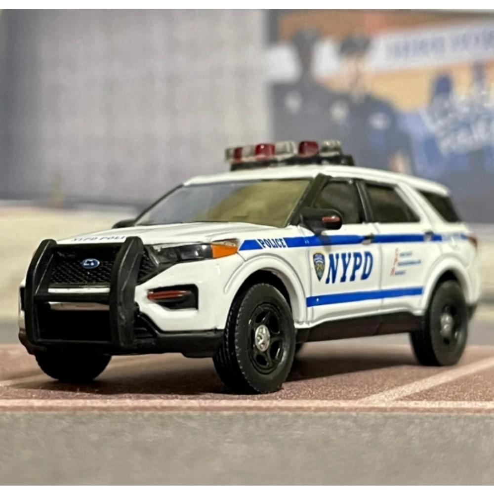 cjafuz1 1:64 2020 Ford Police INTERCEPTOR UTILITY NYPD Alloy Car Model Collectible Toy Gift Souvenir Display Ornament