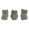 Decorative Figurine Owl - Home ESPRIT - Aged Finish - 10x9x14 Cm - Multicoloured - Set of 3