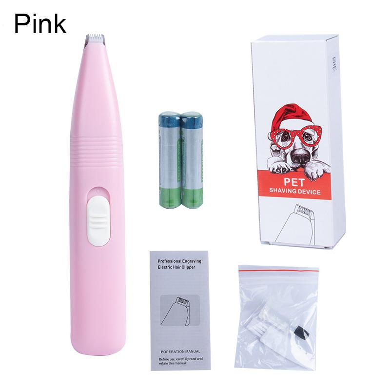 

Pet Hair Trimmer Dog Hair Trimmer Portable Electric Mini for Dogs ats Low Noise for Trimming Hair Around Paws Eyes Ears Face розовый
