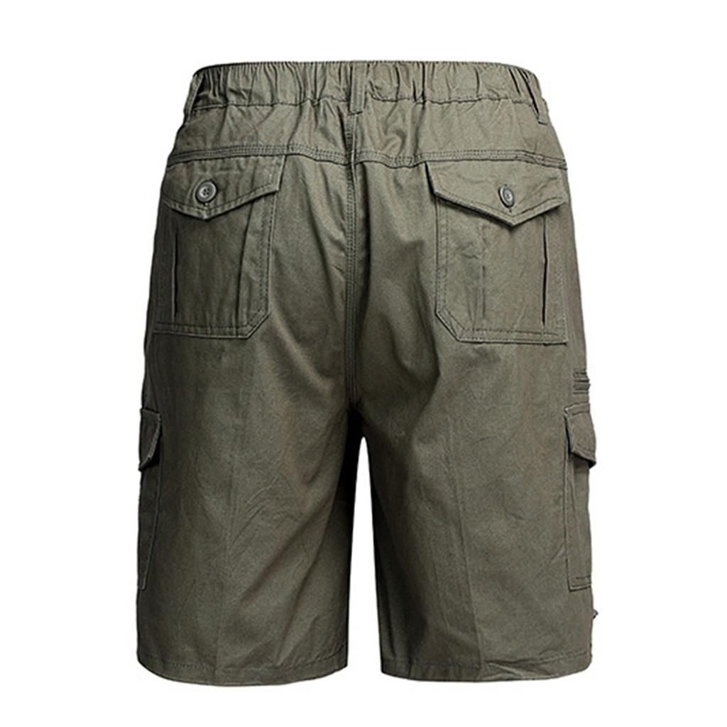 Men's Summer Workwear Shorts Loose Casual Five-Point Pants Men's Summer Solid Color Casual Cargo Shorts