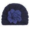 Autumn and winter new baby wool flower hat, children's warm flower pullover hat, baby hat