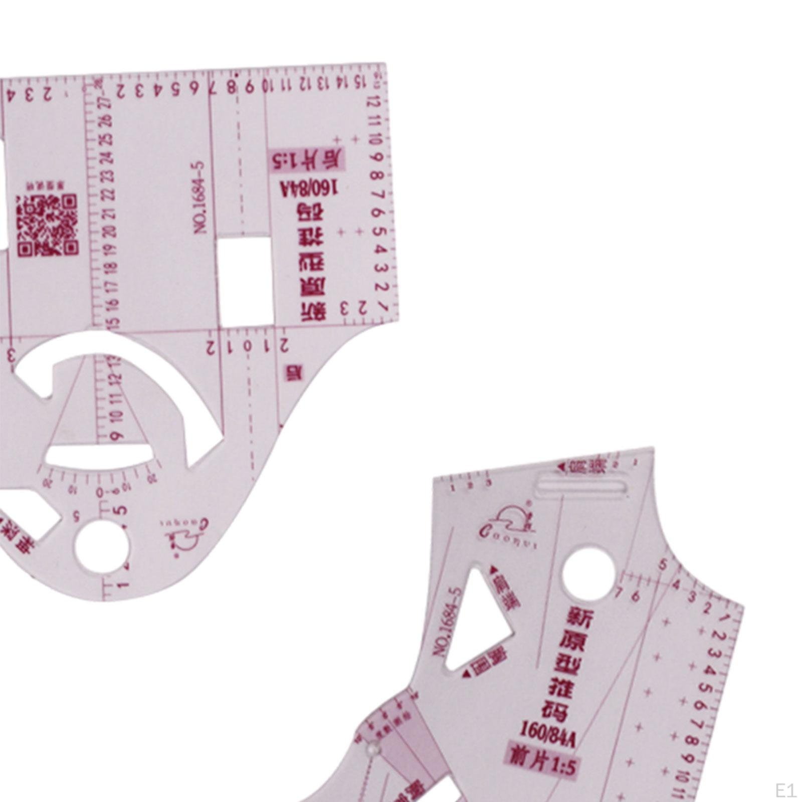 1:3 модных дизайнерских линейки для одежды 3 шт./компл. 160/84A одежда для измерения — фото 3