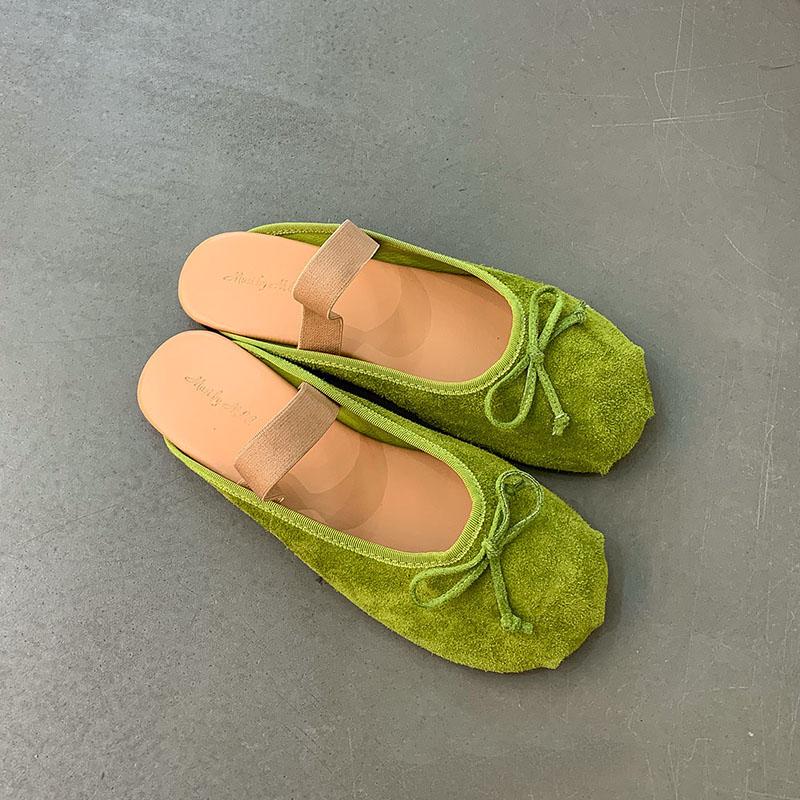Fashion Fashion Butterfly-Knot Ladies Flats Mary Janes Shoes Slides Female Shallow Footwear Slip On Women Ballet Flats Dance Shoes