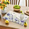 4 pz Tovagliette Fiori di Fattoria Farfalla Lavanda Piante Floreali Foglie di Fiori Tovagliette Rustiche Floreali Impermeabili Lavabili Tavol