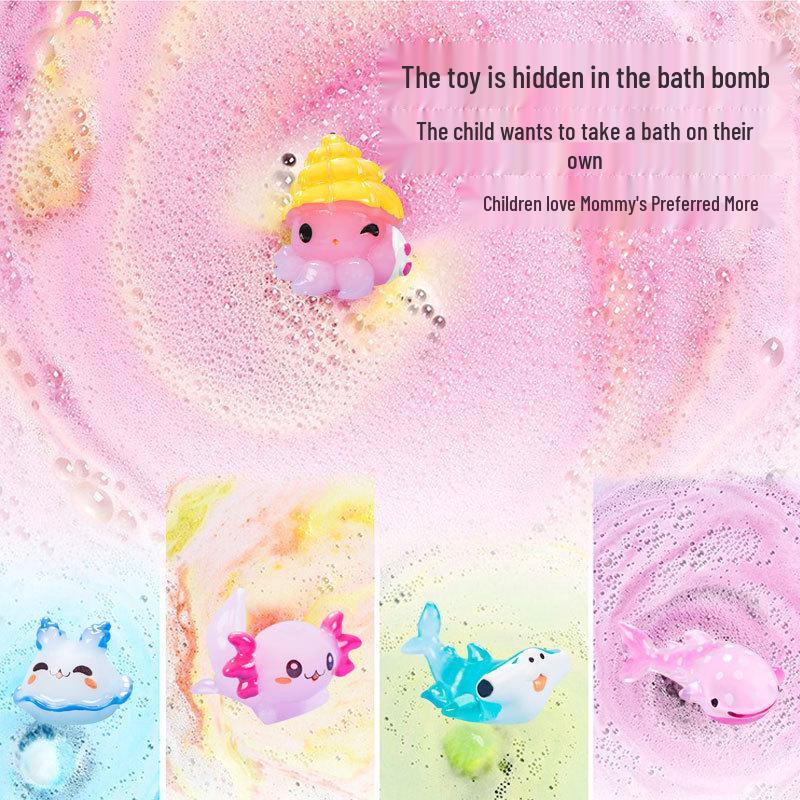 Children's Ocean Bath Bombs with Hidden Toy - Gift Box of Bath Salt Balls