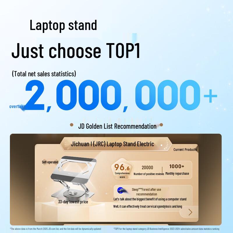 Jichuan 360° Rotating Aluminum Laptop & Tablet Stand