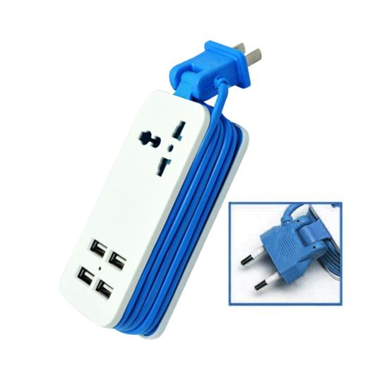 Podróżne przenośne porty USB Wtyczka EU/US 4 Gniazdo listwy zasilającej Adapter do telefonu