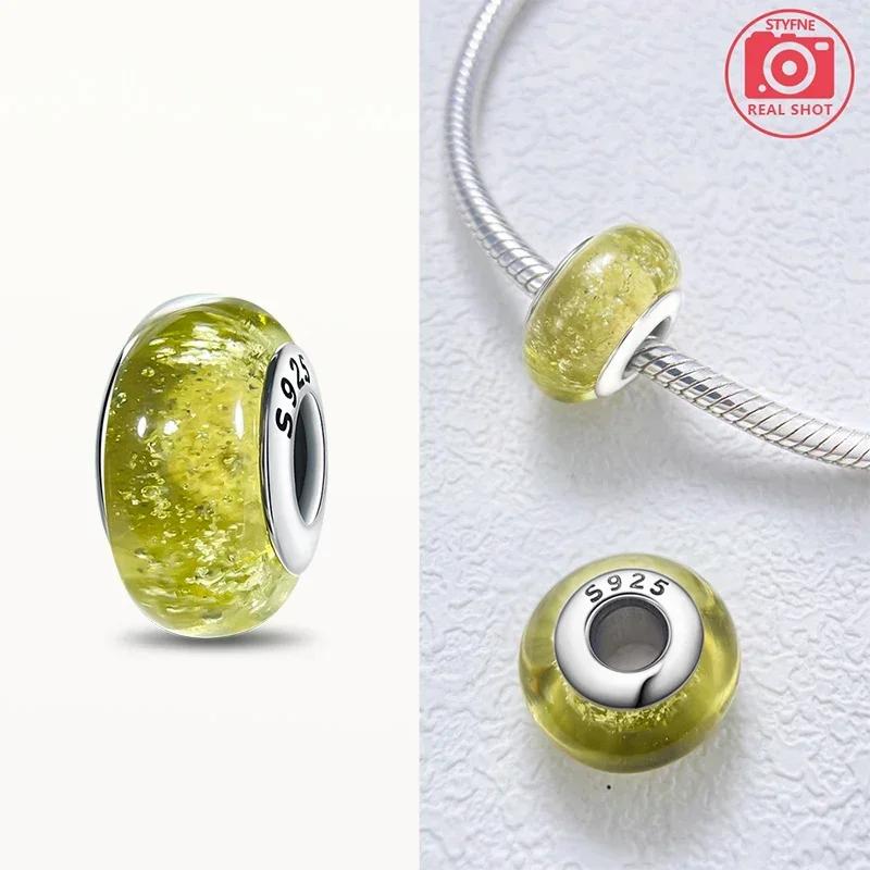 Coppereffervescence Murano Glass Original Colored Beads Fit Original Charm Bracelet Fine Jewelry Diy Giftsfor Women