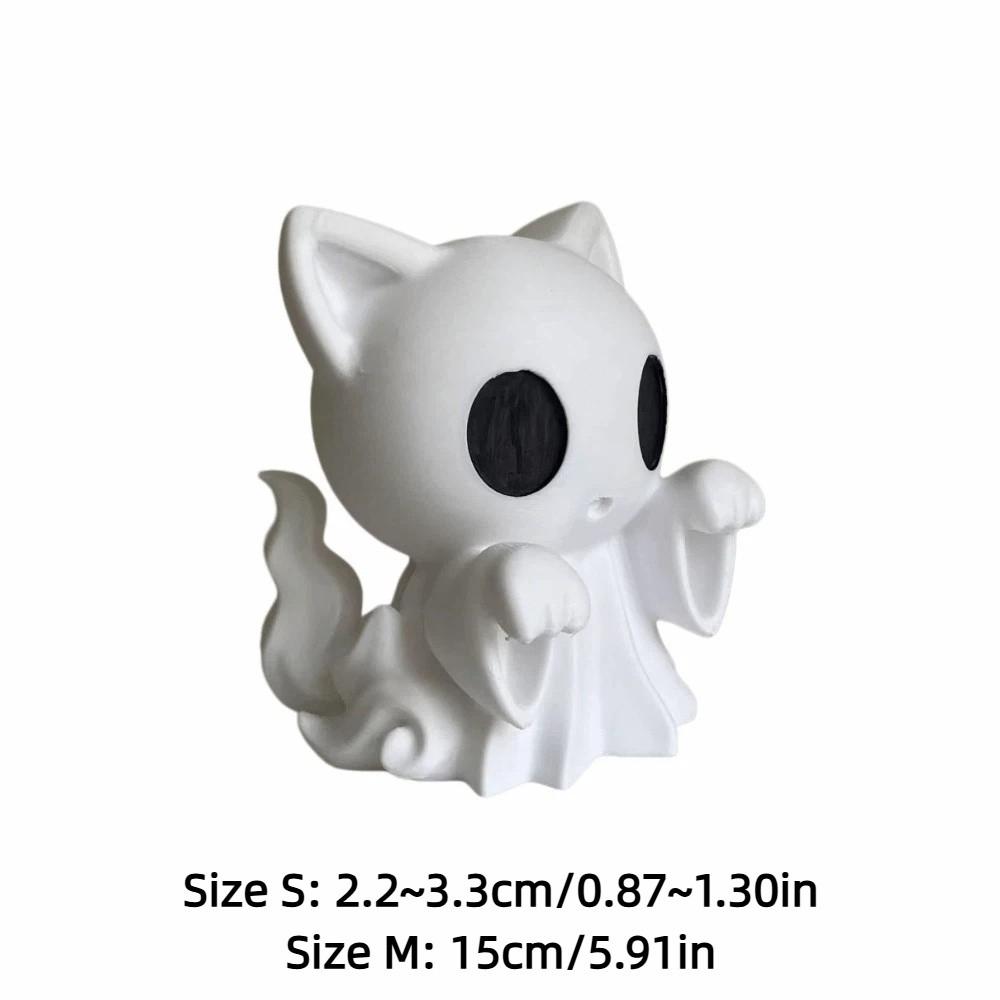Cute Halloween Ghost Decoration Creative 3D Printed Decorations Halloween Party S-Cat
