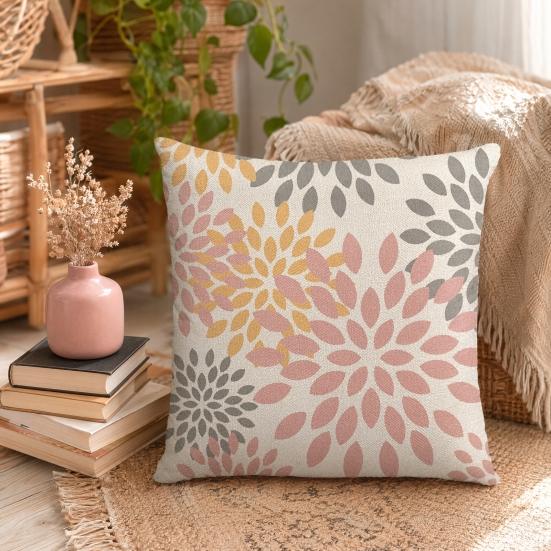 Nordic Style Pillowcase, Soft Breathable Geometric Pattern Cushion Cover, Durable Home Accent, for Sofa Bedroom Bohemian Decor