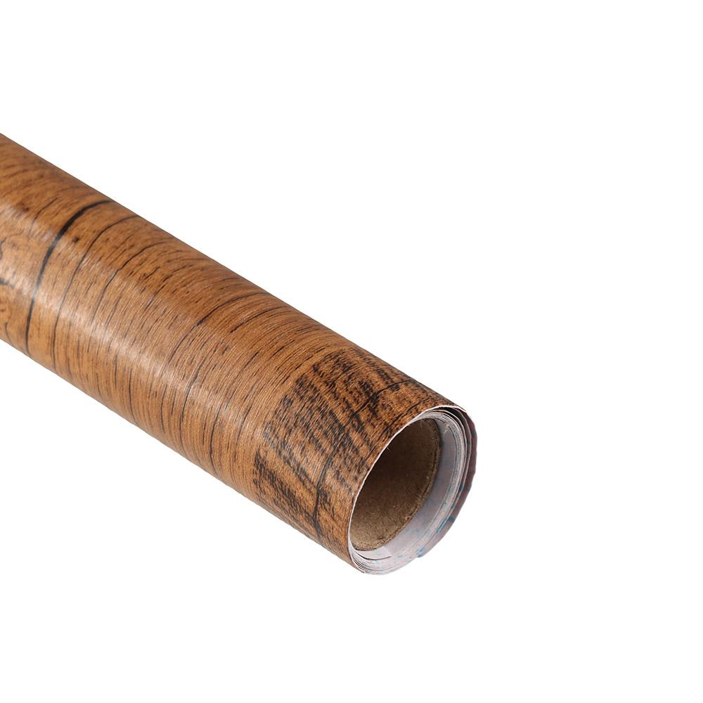 Wood Grain Design Easy to Clean Wallpaper Wall Sticker Cabinet Door Sticker Home Decoration