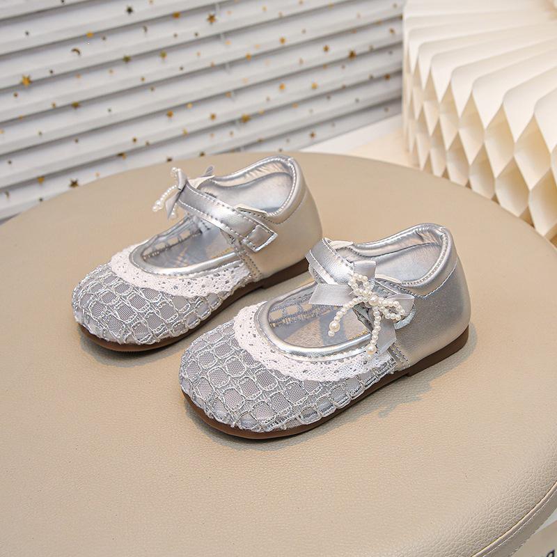 Lace Princess Girls' Korean Style Mary Jane Performance Sandals - Soft Sole Spring/Summer Baby Walker Shoes