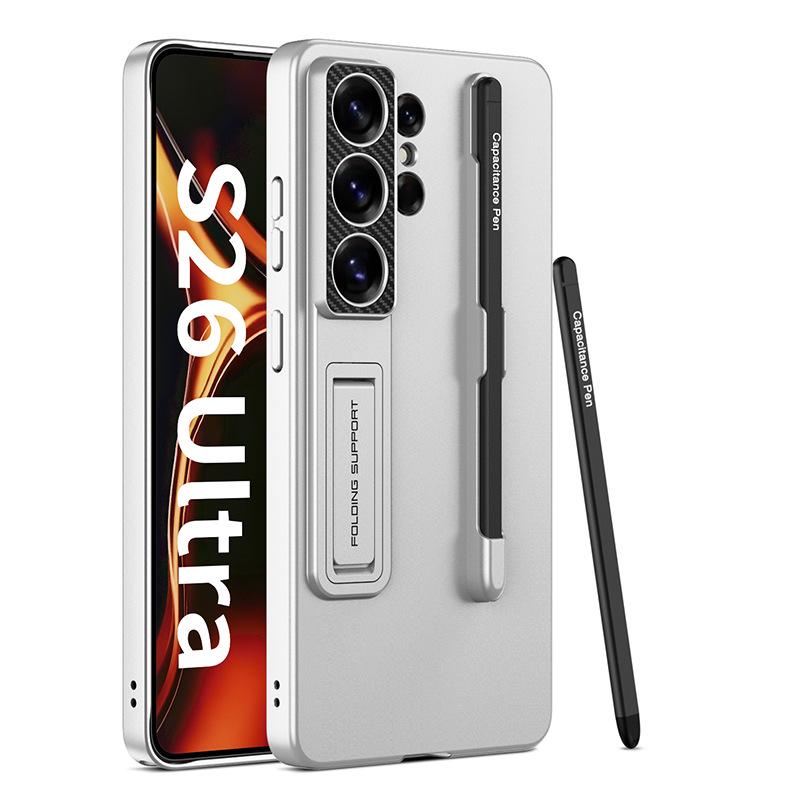 Samsung S26 Ultra Drop-Proof Case with Pen Slot & Stylus Tip, Silicone & Hard Shell