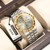 Luxury Business Male Watch Waterproof Luminous Week Date Men's Wristwatch Stainless Steel Trendy Quartz Watches