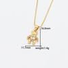 Colorful Diamond Little Bear Copper Pendant Necklace - DIY Jewelry Accessory Clavicle Chain