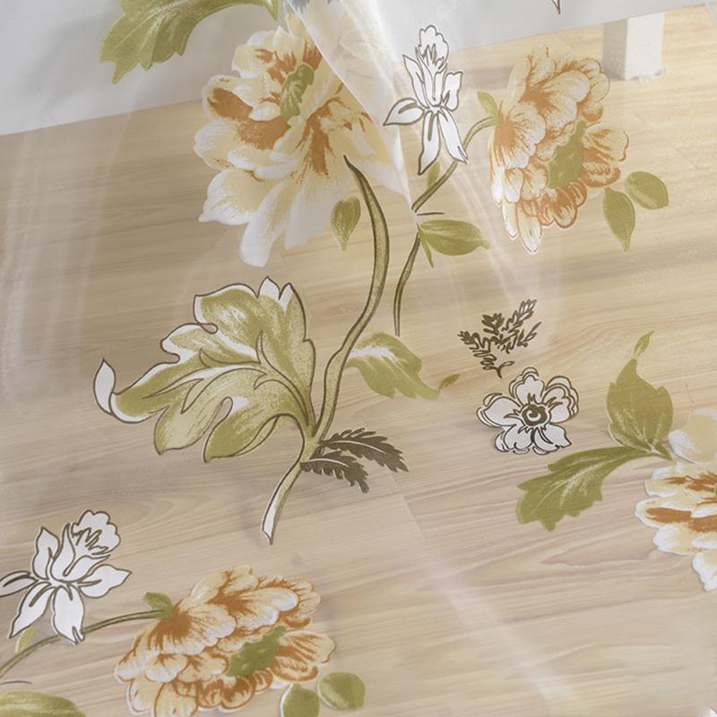 Peomies Embroidered Curtain with Holes Beads Light Transmission Door Window Curtain for Living Room