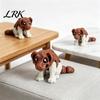 Exquisite Texture Sculpture Articulated Dog Figurine, 3D Printed Cute Puppy with Movable Joints, Ornament Colorful Desk Pet for Home Office,