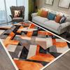 Nordic Style Orange Geometry Large Living Room Carpet Modern Decoration Bedroom Soft Non-slip Carpet Large Area Sofa Side Rug