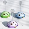 Interactive Cats Toy Slow Feeder with Teasing Track Balls Base Table Tennis