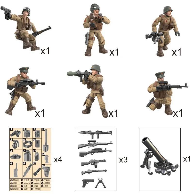 2024 II wojna światowa II wojna światowa żołnierze armii SWAT figurki sił specjalnych model klocki klocki zabawki dla dzieci prezent