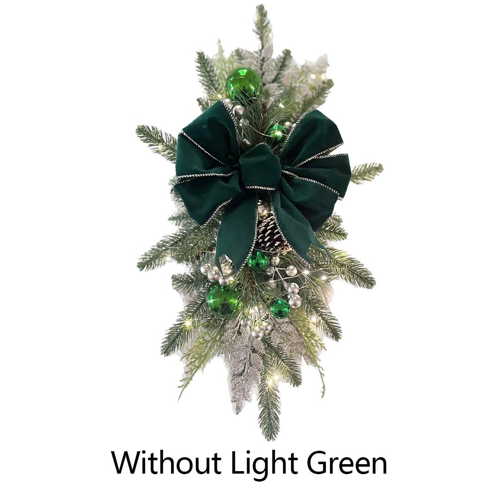 Christmas Swag Wreath Pendants Without/with Light Atmosphere Decorative Garland Home Door Window Decoration Party Supplies