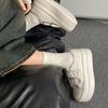Classic White Round Head Velcro Platform White Shoes Women's Spring Lightweight Board Shoes