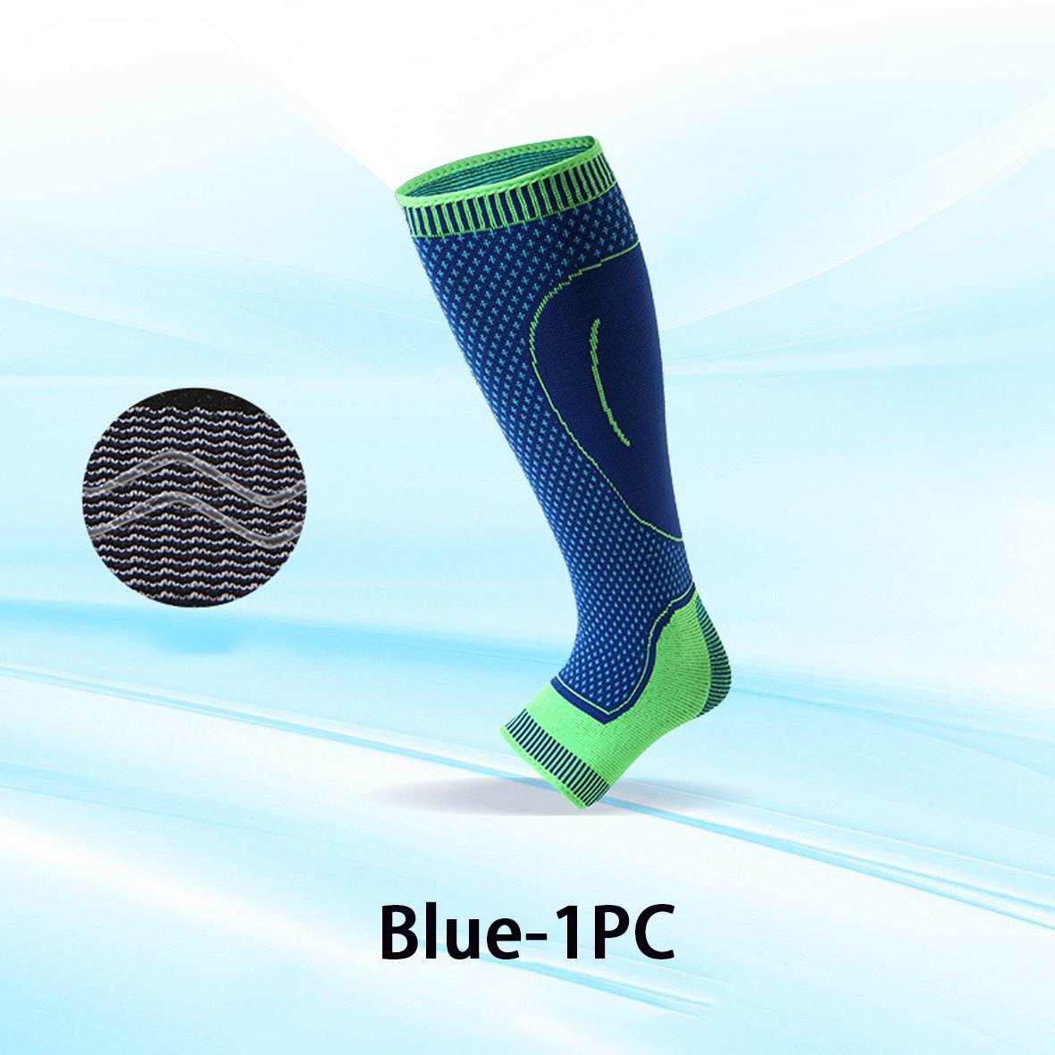 

1Pcs Compression Ankle/Calf Sleeves - Long Calf Socks, Breathable, Elastic,Suitable for And, Supports Overextension XL зелёный
