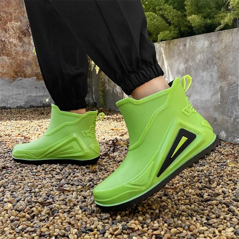Fishing Shoes Men 2025 New Outdoor Non-slip Light Hiking Shoes Shaxi Fishing Rain Boots Durable Waterproof Rubber Fishing Shoes