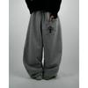 Streetwear Y2k Double Waist Jogging Poker Pants Embroidered Loose Piece Sweatpants Men's and Women's Gothic Hip Hop Casual Pants