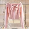 Women's Autumn/Winter Cross-Border Bow Collar Knit Sweater Pullover