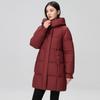 Cangzhou down cotton clothes women's hooded thickened streamers long down cotton clothes big quilt over the knee casual women's cotton jacket