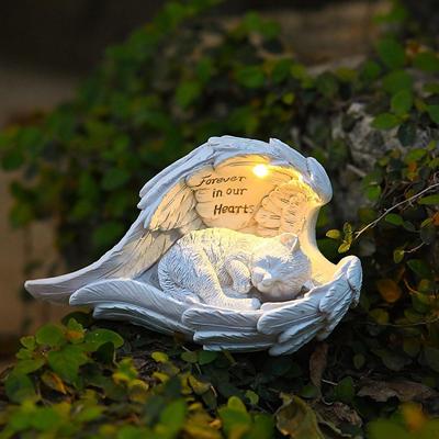 Grave Marker Pet Memorial Garden Statue Sturdy Decoration Delicate Cemetery Ornament