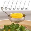 316 Stainless Steel Long Handled Soup Spoon Silver Large Capacity Slotted Spoon High Temperature Resistance Easy To Clean