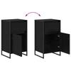 Sideboard in Black Oak Look 43 x 36 x 75.5 cm Engineered Wood