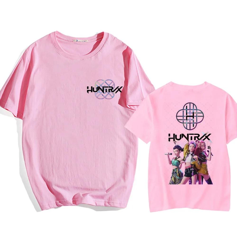 Loose Crew Neck Short Sleeve T-Shirt K Pop Demon Hunters Hunter Group Print Base Layer Top