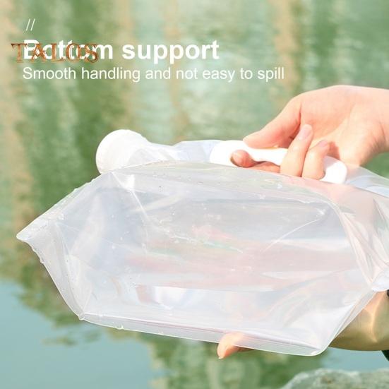4 Pcs Foldable Water Bag for Outdoor Activities Leak-Proof Lightweight 10L Large Capacity Multifunctional Water Storage Bag for Camping Traveling