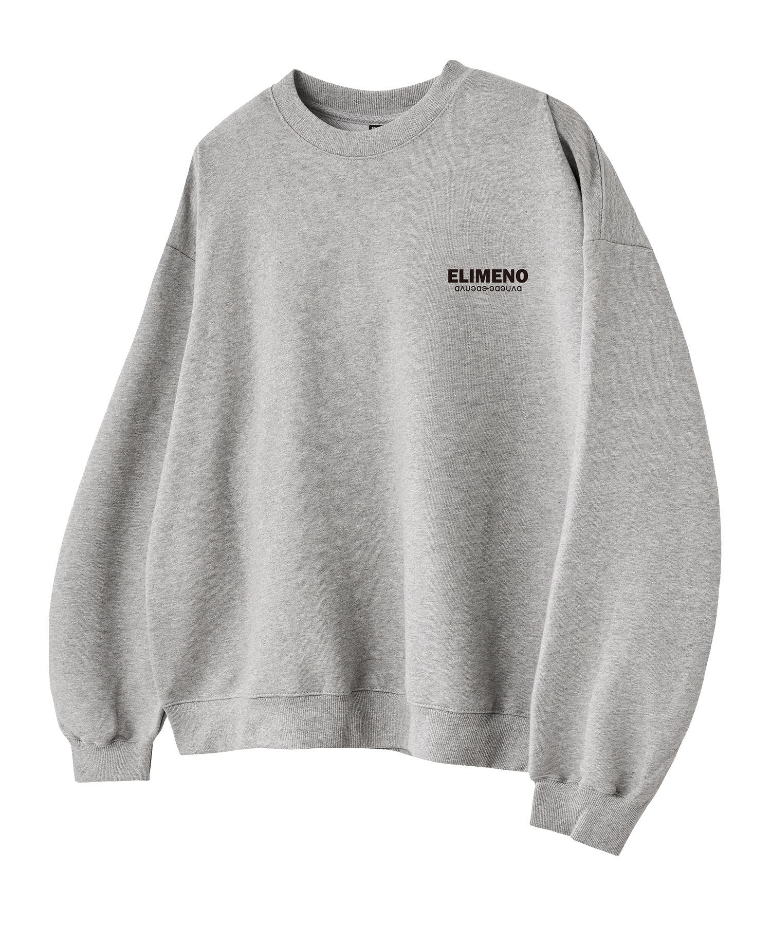 Серый оверсайз свитшот Elimeno El с базовым логотипом Gray_Fleece/3