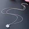 Tancise Fashion  Silver Necklace with Moonstone Pendant for Women Wedding Engagement Party Jewelry Gift