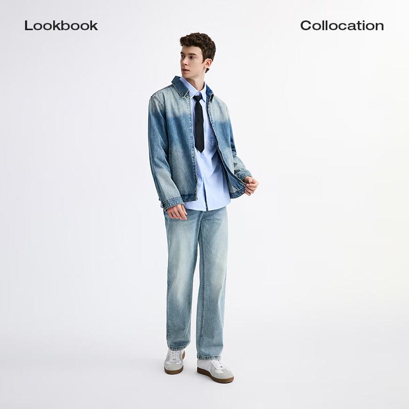 NVG·YOUNG Men's Retro Denim Lapel Jacket