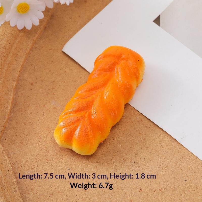 Realistic Bread Keychain Croissant Stress Toy Slow Rising Pu Pendant Bag Car Keyring Fun Gadget Decompression Gift Women