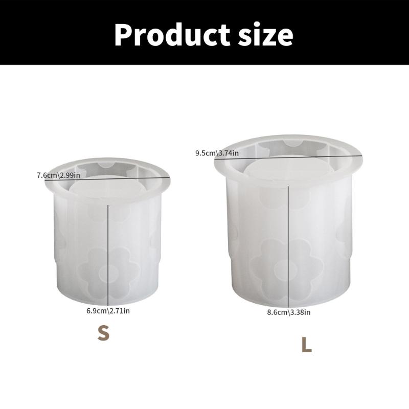 Multifuntional Craft Mold Storage Bowl Moulds Flower Pattern Vase Molds for Making Resin or Plaster Candle Holders