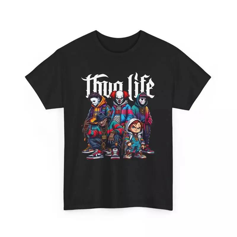 New Thug Life Gangster Horror Icons Halloween T Shirt S