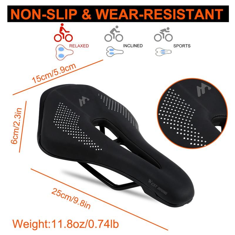 Ultralight Mountain Bicycle Saddle MTB Short Nose Road Bike Seat PU Leather Hollow Prostatic Saddle Bicycle Parts