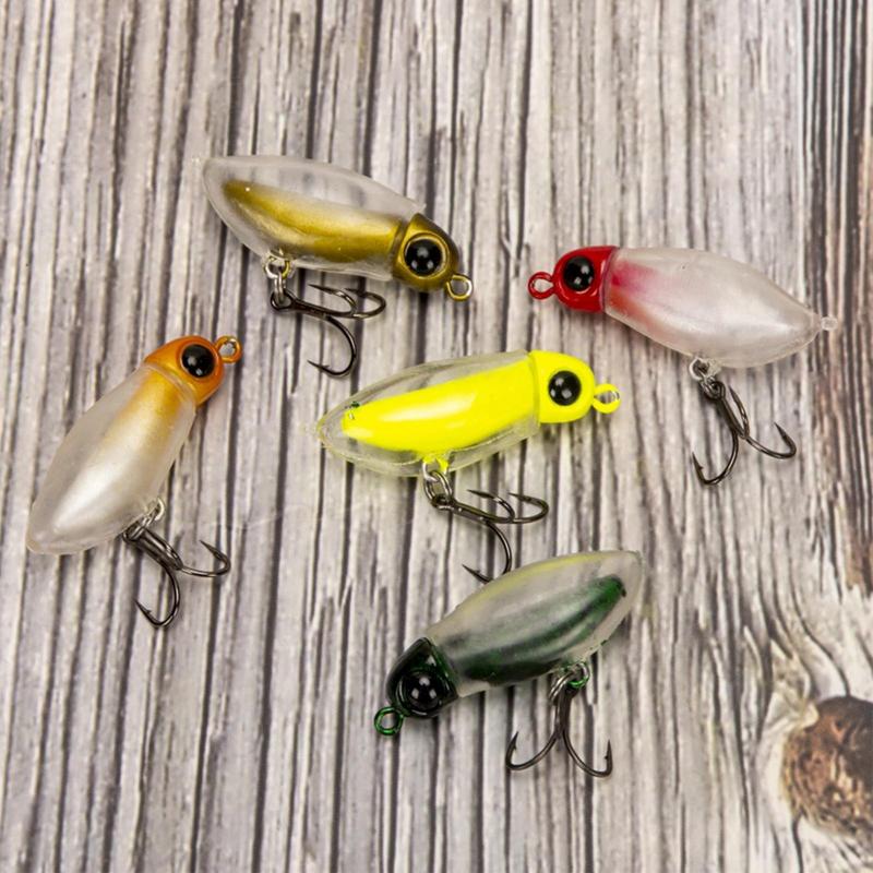 Fly Fishing Lures 5pcs Realistic Fish Lures With Hook Pencil Fishing Gear With Tackle Box Silent Floating Swimbait For Bass