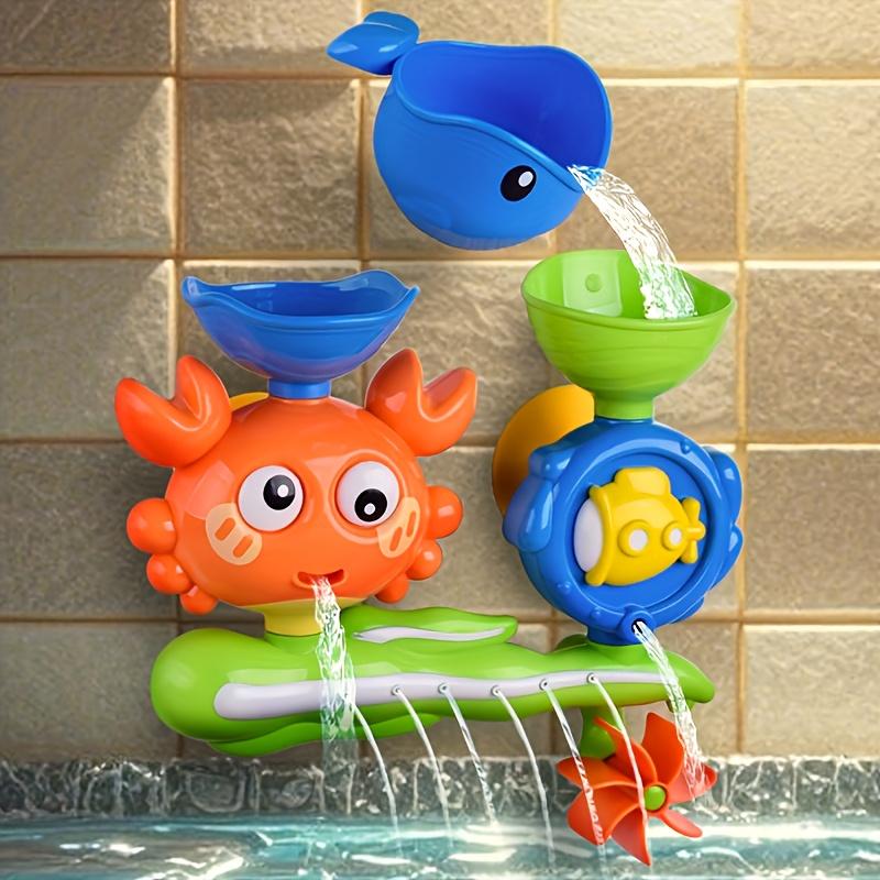 Baby Bath Toy Cute Crab Baby Shower Bathroom Toys Water Play Spinner with Suction Cup Waterwheel Games for Children Kids