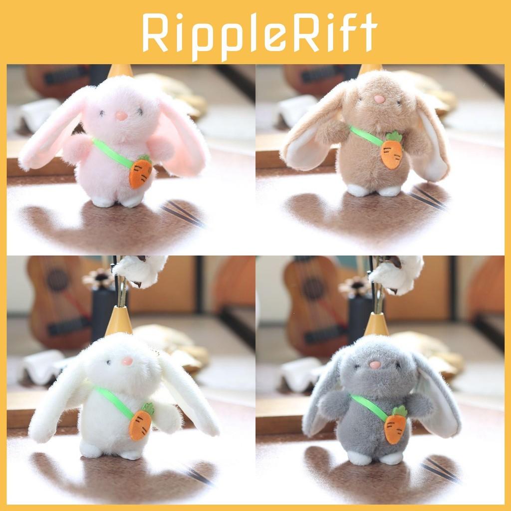 Plush Rabbit Keychain Backpack Charm Toy With Scarf Stuffed Gift For Kids